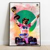 poster Checo Perez victoria Racing Point Bahrein 2020