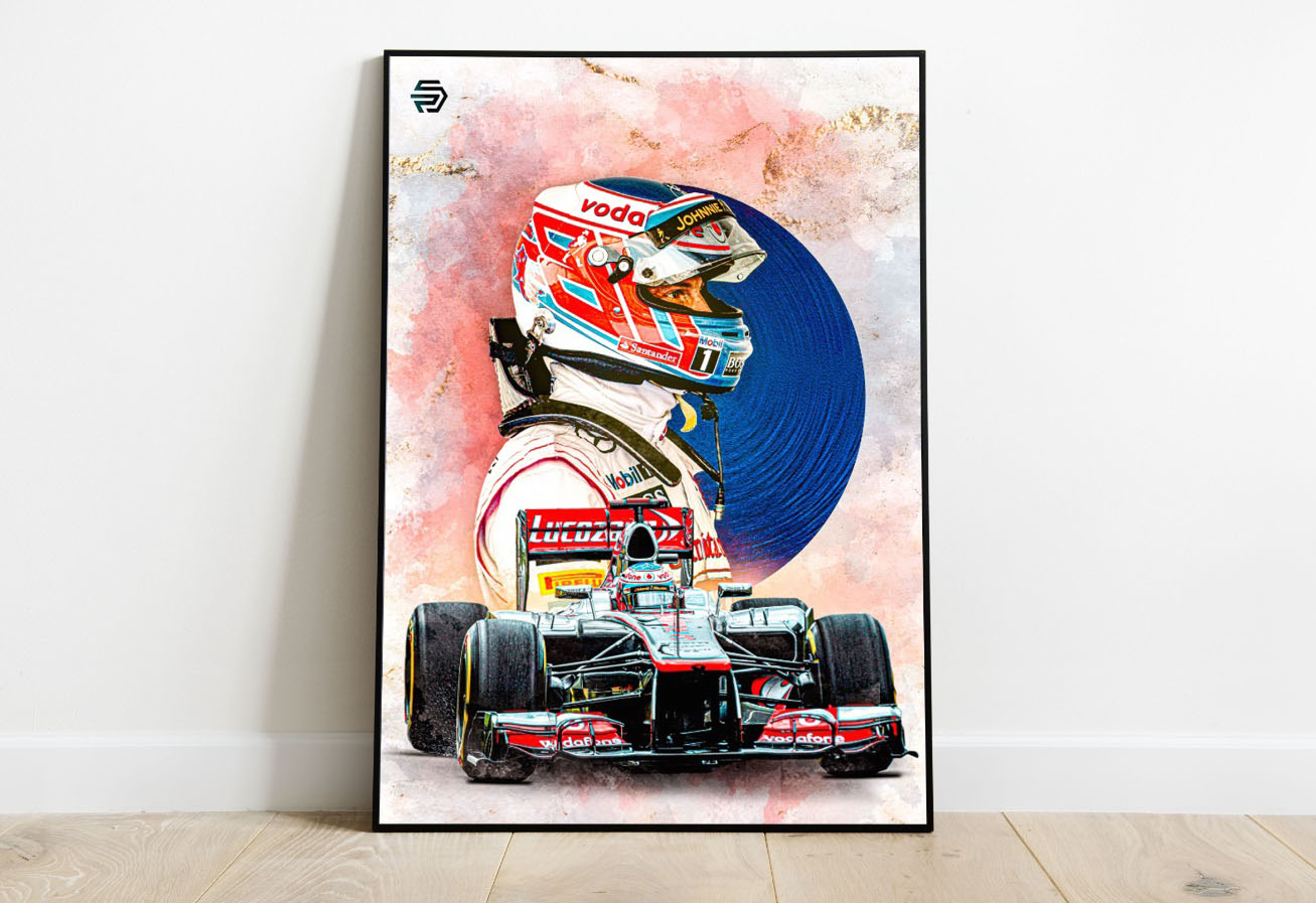 Poster Jenson Button Mclaren Mercedes Formula 1
