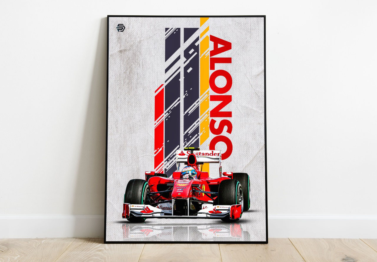 Poster Ferrari Fernando Alonso 2010 Formula 1