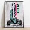 Poster F1 Sebatian Vettel Aston Martin Formula 1 2021
