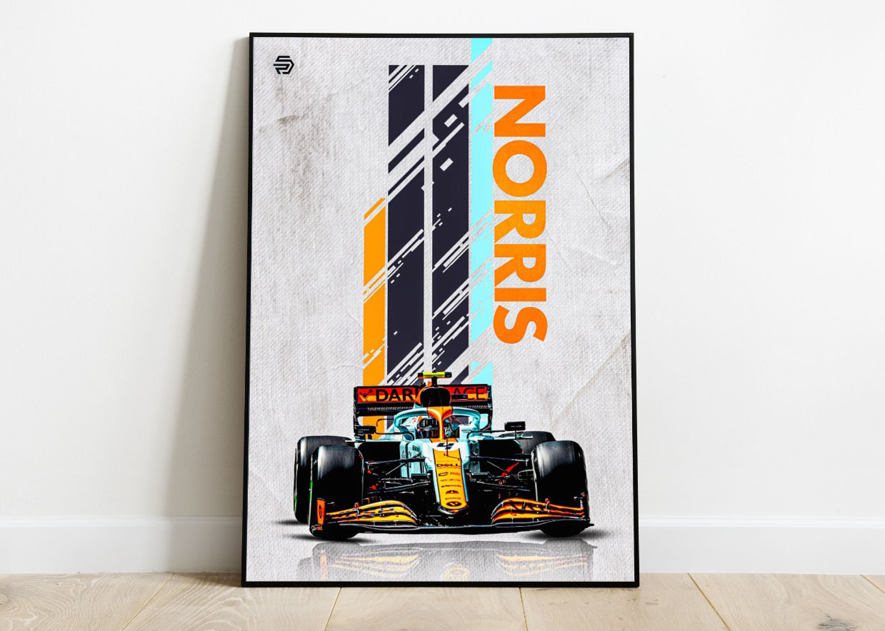 Poster F1 Lando Norris Mclaren Formula 1 2021