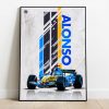 Poster F1 Fernando Alonso Renault - Formula 1 Diseño Temporada 2006