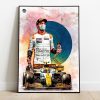 Lando Norris con los colores Azul y Naranja Gulf Mónaco 2021