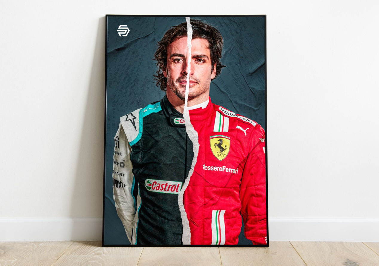 Alonso versus Sainz Posters Formula 1 2021