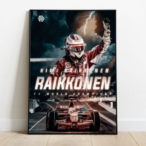 Diseño Poster F1 Kimi Raikkonen Ferrari Temporada 2007
