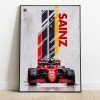Formula 1 Poster Carlos Sainz Ferrari Team
