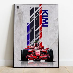 Kimi Raikkonen Poster F1 Ferrari Temporada 2007