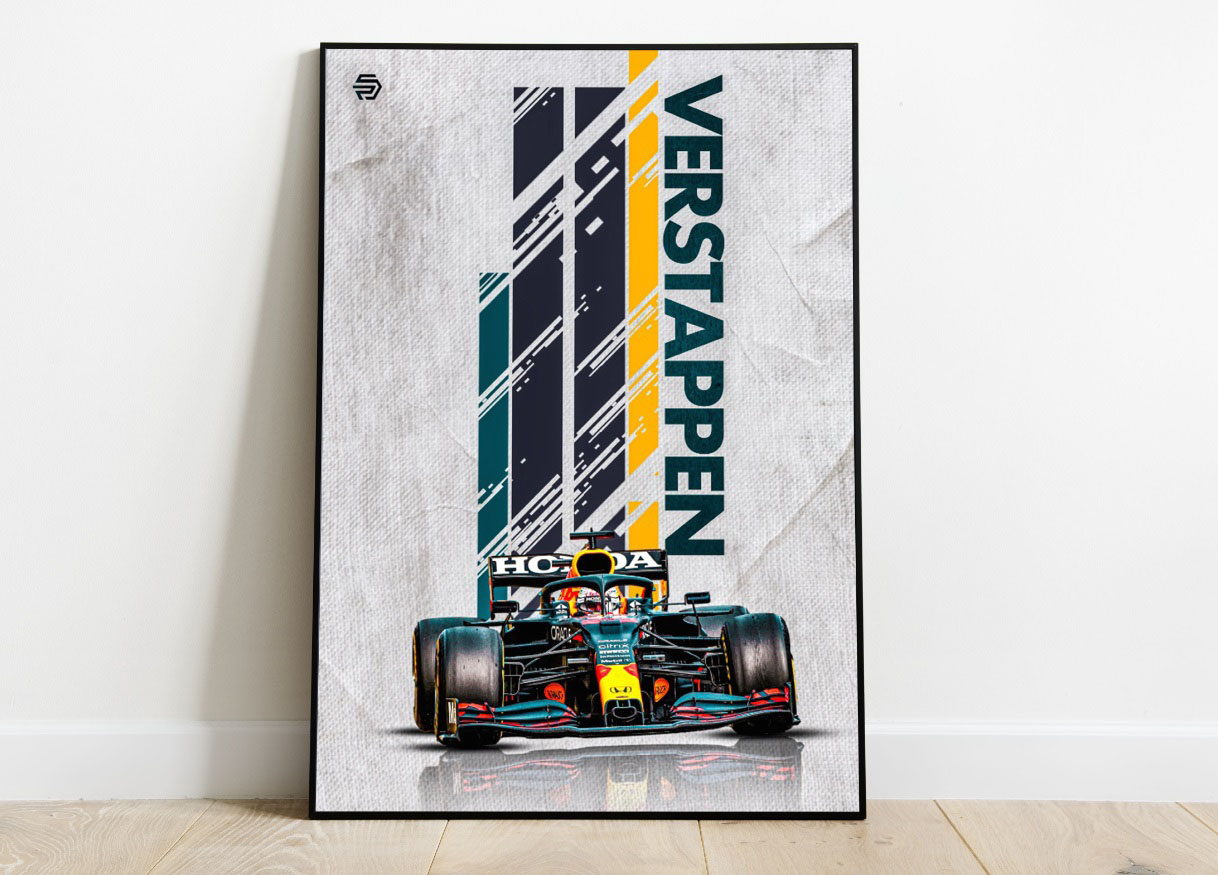 Diseño Poster Max Verstappen Red Bull 2021