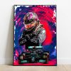 Hamilton Poster Mercedes Formula 1 Livery Black