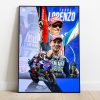 Poster Jorge Lorenzo Yamaha Azul