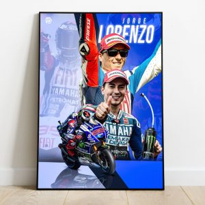 Poster Jorge Lorenzo Yamaha Azul