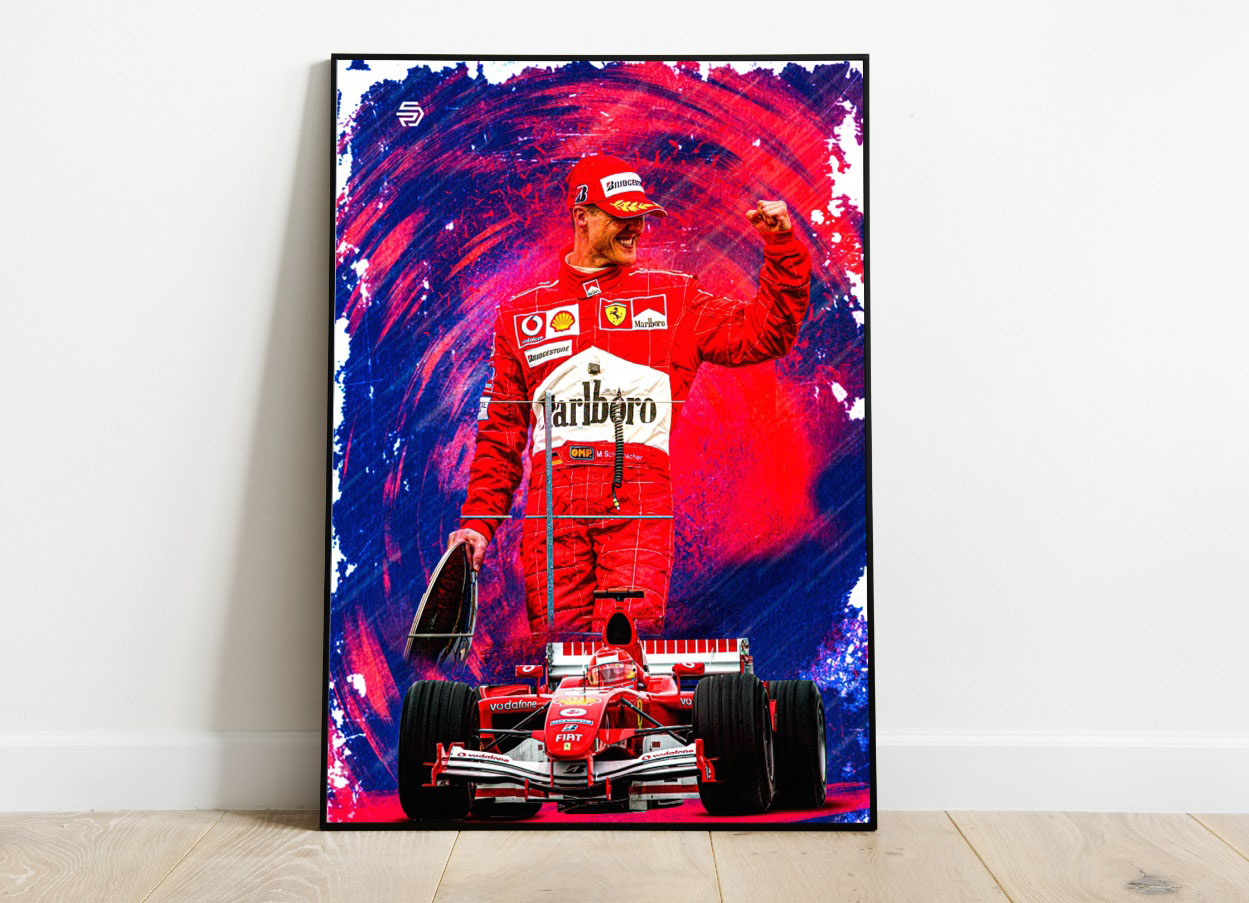 Michael Schumacher Poster Ferrari Rojo Formula 1