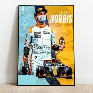 Norris Poster Diseño Monaco 2021 Livery Mclaren