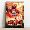 Diseño Poster Formula 1 Fernando Alonso con el equipo Ferrari