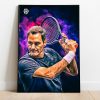 Roger Federer Poster Revés a una Mano Tenis